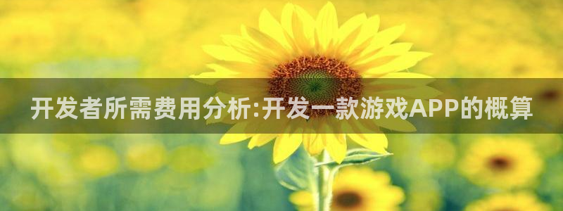 沐鸣平台由44262：开发者所需费用分析:开发一款游戏APP的概算
